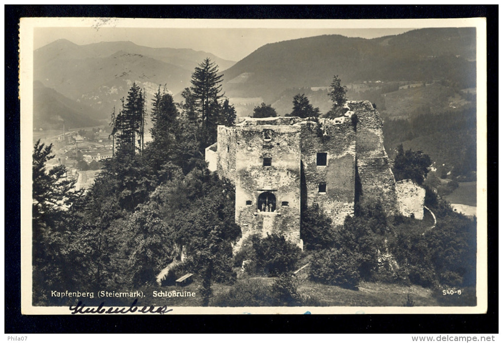 Kapfenberg (Steiermark) Schlossruine / Postcard Circulated, 2 Scans - Kapfenberg