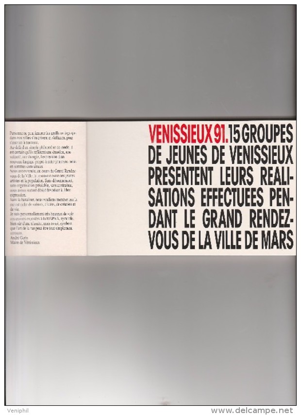 VENISSIEUX -CARNET DE 23 CARTES POSTALE DE GRAFFS REALISES PAR 15 GROUPES DE JEUNES -1991 - Vénissieux
