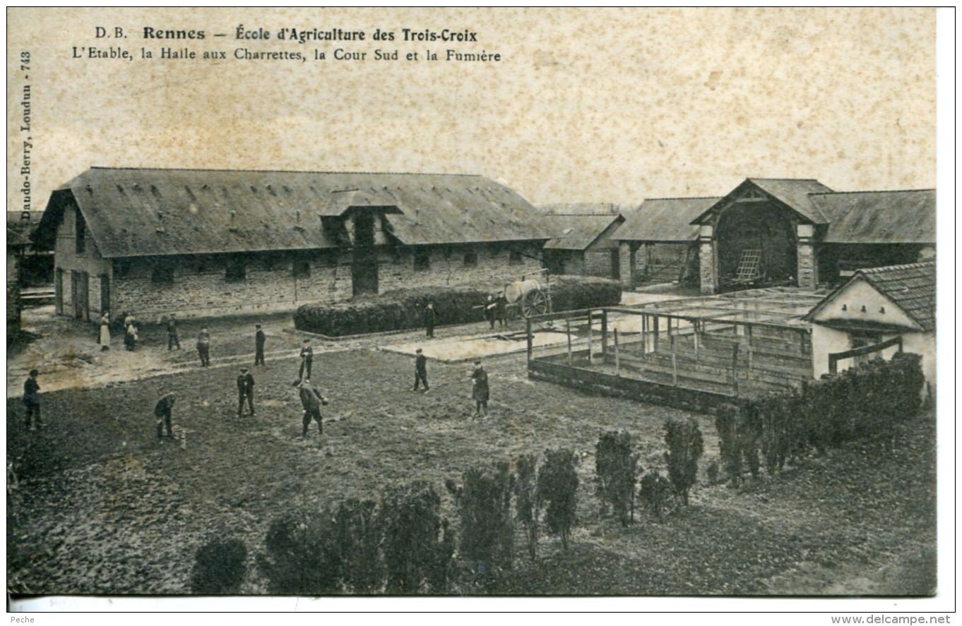 N°50040 -cpa Rennes -école D'agriculture Des Trois Croix- L'étable- - Elevage