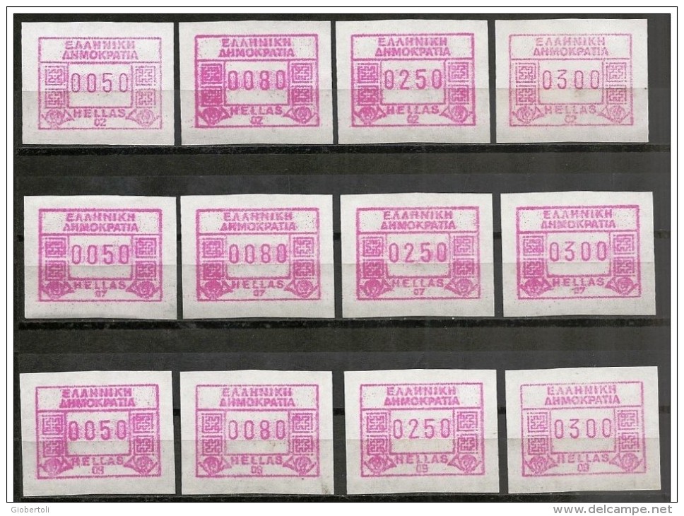 Grecia/Grèce/Greece: Francobolli Per Distributori, Timbres De Distributeurs, Stamps For Distributors - Automatenmarken [ATM]