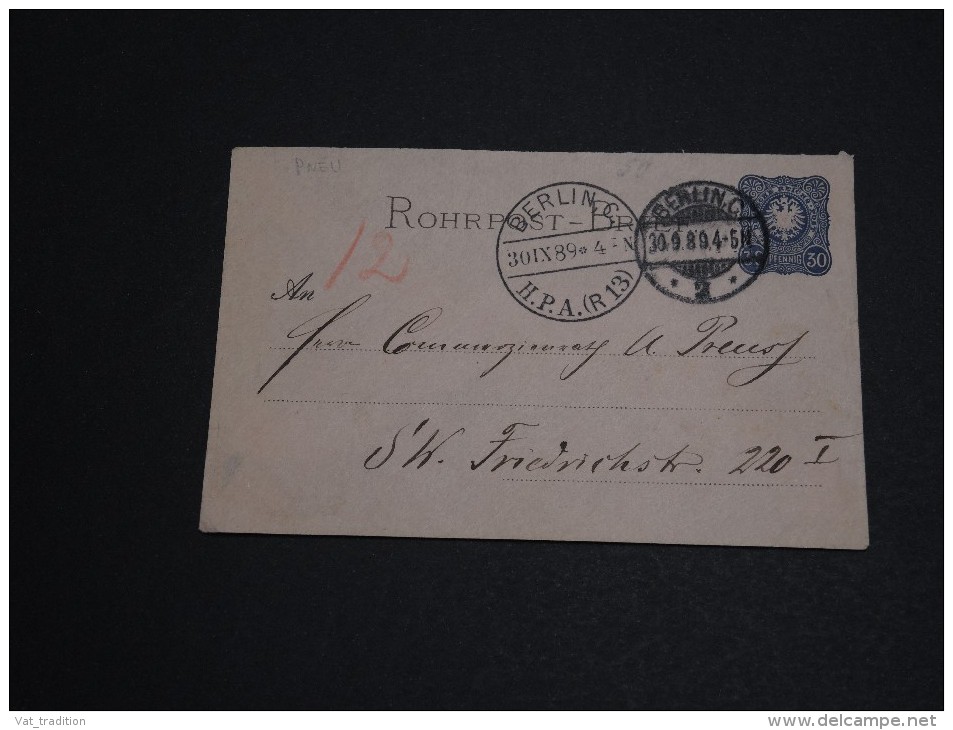 ALLEMAGNE - Entier Postal De Berlin Pour Berlin En 1889 , Pneumatique  - A Voir - L 375 - Autres & Non Classés