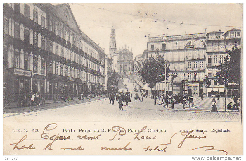 Portugal - Porto - Praça D. Pedro E Rua Dos Clerigos - Précurseur - Porto