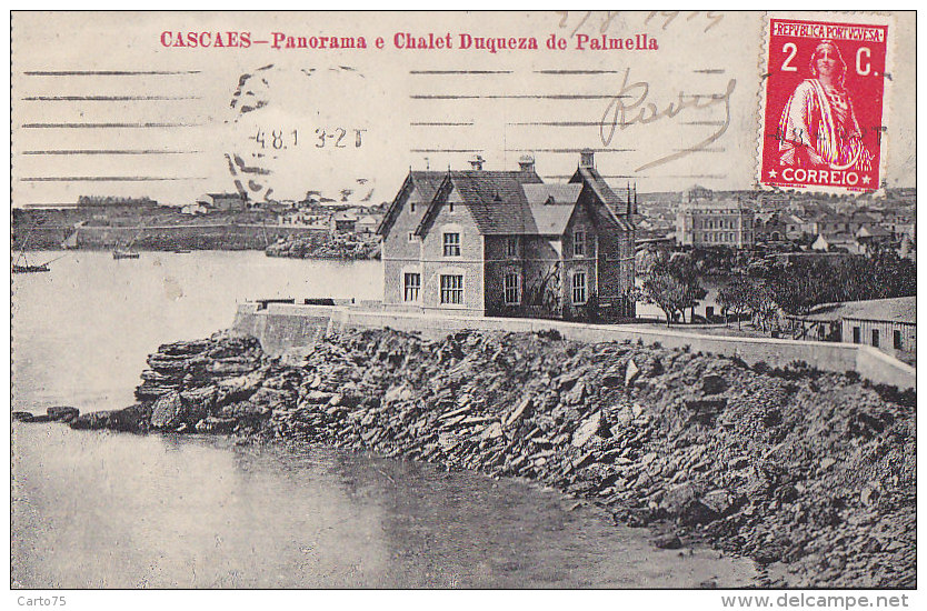 Portugal - Cascaes Cascais - Panorama E Chalet Duqueza De Palmella - 1914 - Lisboa