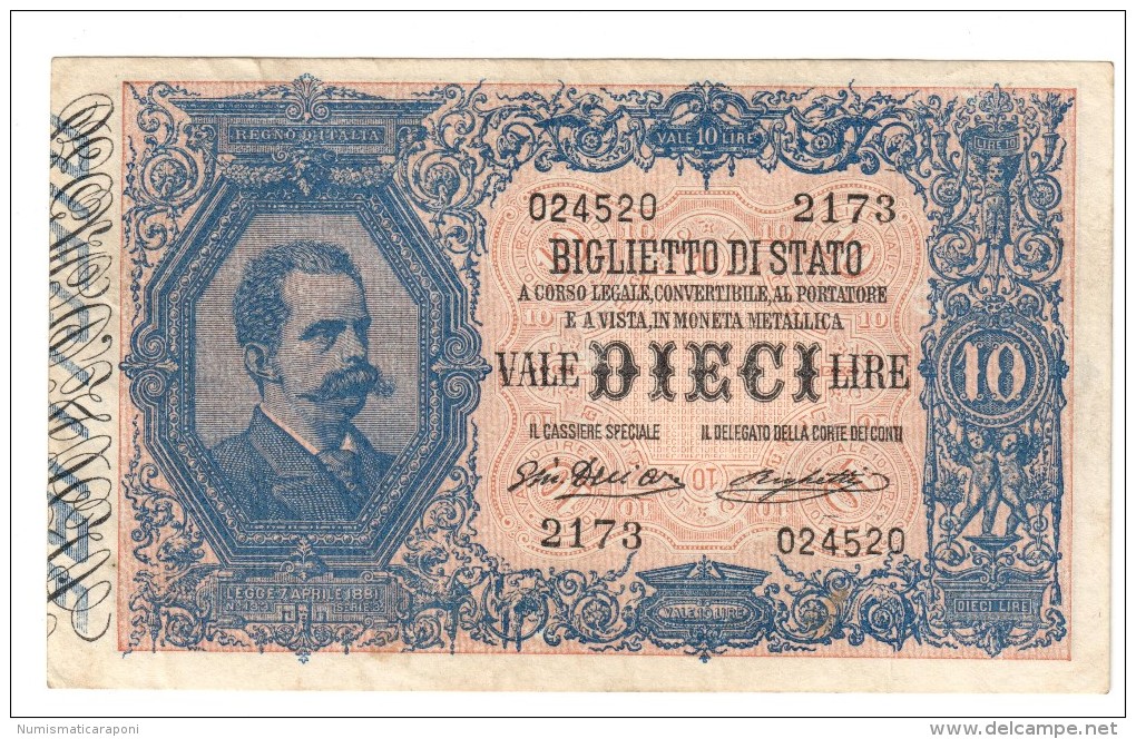 10 LIRE VITTORIO EM. III° 11 101915  Dell'ara Righetti RARA BB/spl  LOTTO 1349 - Italia – 10 Lire