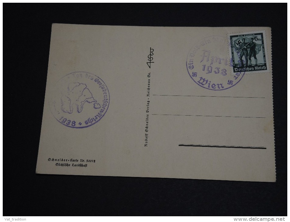 ALLEMAGNE - Carte Avec Oblitération De Wien En 1938 , Affranchissement Plaisant - A Voir - L 384 - Lettres & Documents