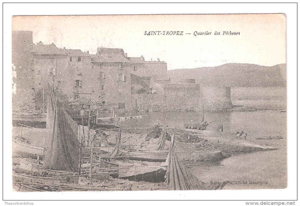 CPA 83 Saint-Tropez Quartier Des Pecheurs Used Postcard 1923 - Saint-Tropez