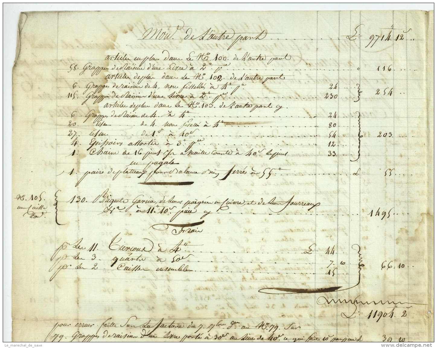 ANGERS Et SAUMUR - MUNITIONS DE GUERRE. Revolution - NANTES 1793 - Historical Documents