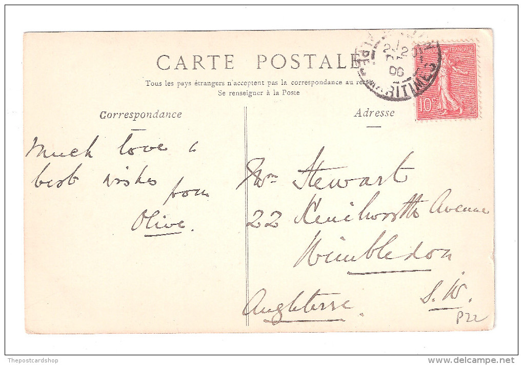 CPA 06 MENTON La Vieille Ville ND No.663 Used With Stamp 1906 - Menton