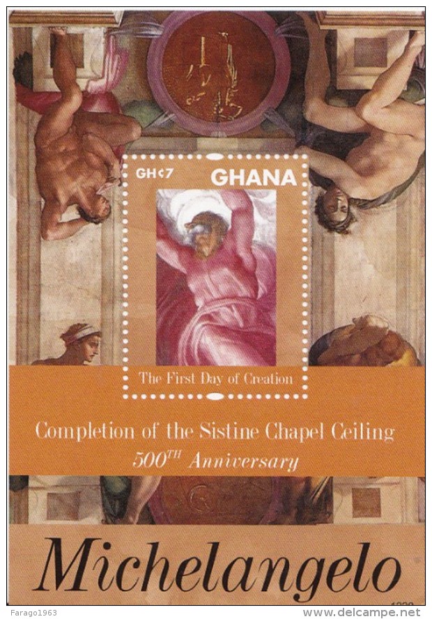 2012 Ghana Michelangelo Art Painting  Souvenir Sheet MNH - Ghana (1957-...)