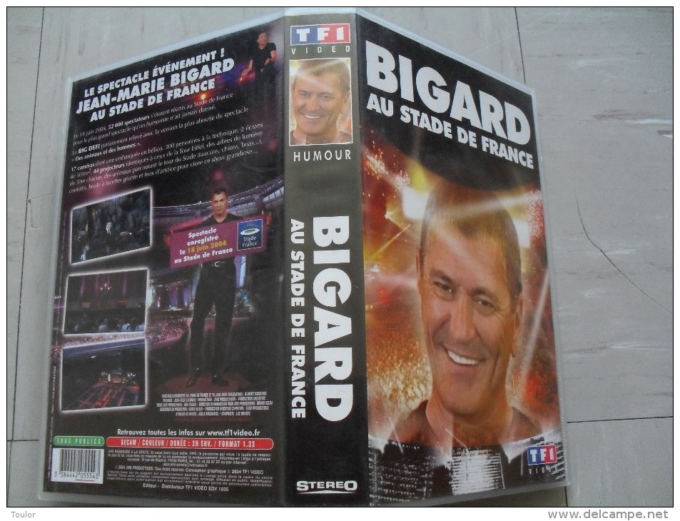 Cassette Vidéo Vhs Jean Marie Bigard Au Stade De France 2004 - Altri & Non Classificati