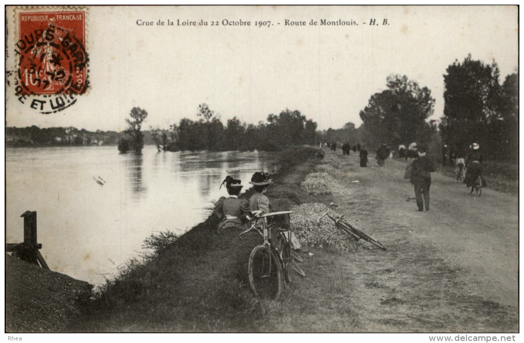 37 - Route De MONTLOUIS - Crue De La Loire 1907 - Autres & Non Classés