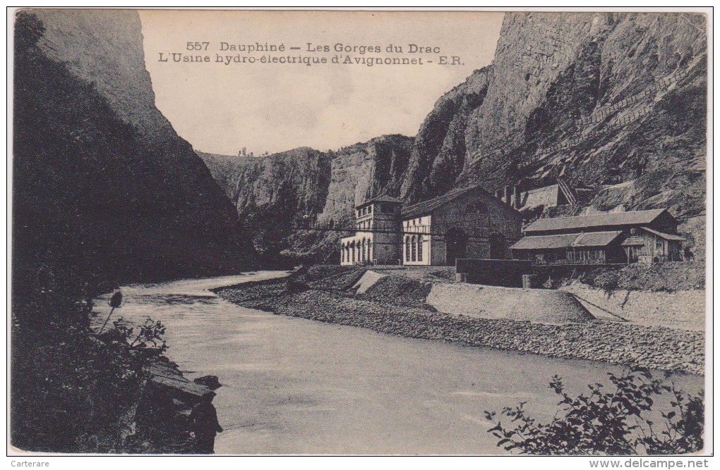 1919,isère,usine Hydro-électrique Avignonnet,prés Sinard Et Saint Martin De La Cluze,monestier Clermont,gorges Drac,rare - Vif