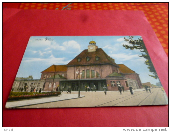 HERNE  Bahnhof Gare  Circulee 1923 Allemagne Rhenanie Westphalie - Herne