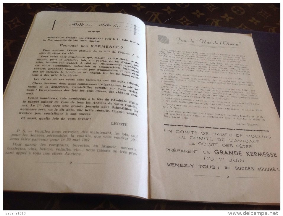 1947 Bulletin Trimestriel Association Des Ancien élève Du Pensionnat Saint Gilles Moulins Allier Kermesse Discours - Autres & Non Classés