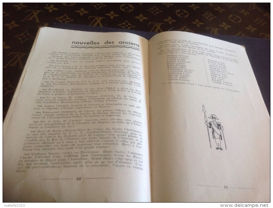 1947 bulletin trimestriel association des ancien élève du pensionnat saint Gilles moulins allier kermesse discours