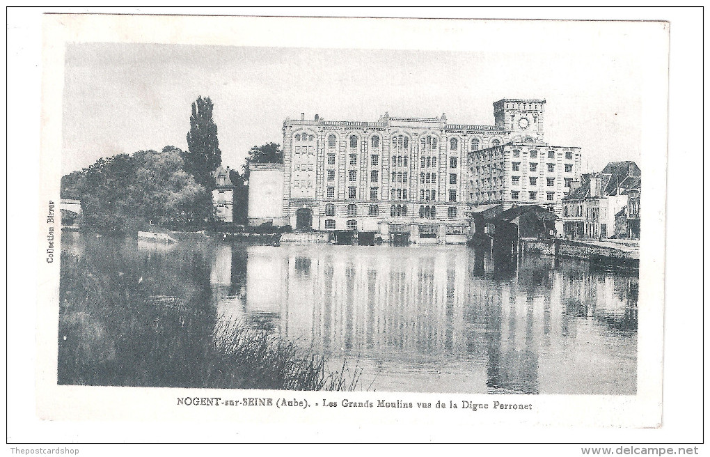 CPA 10 NOGENT Sur SEINE (Aube) Les Grands Moulins Vus De La Digue Perronet DOS NON DIVISE UNUSED - Nogent-sur-Seine