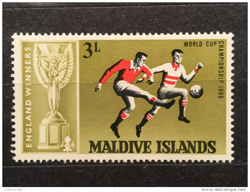 NEW RARE 1966 WORLD CUP MALDIVES STAMP PERFECT - 1966 – England