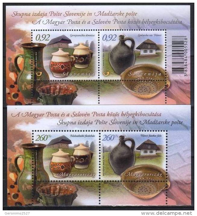 HUNGARY 2012 CULTURE Art CERAMICS POTTERY - Fine 2 S/S MNH - Unused Stamps