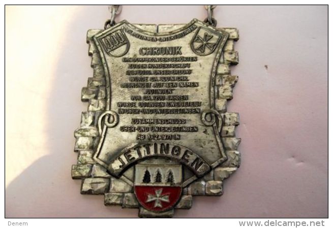 Badge Pendant Médaille Volks Wandertag 1975 Jettingen - Spille