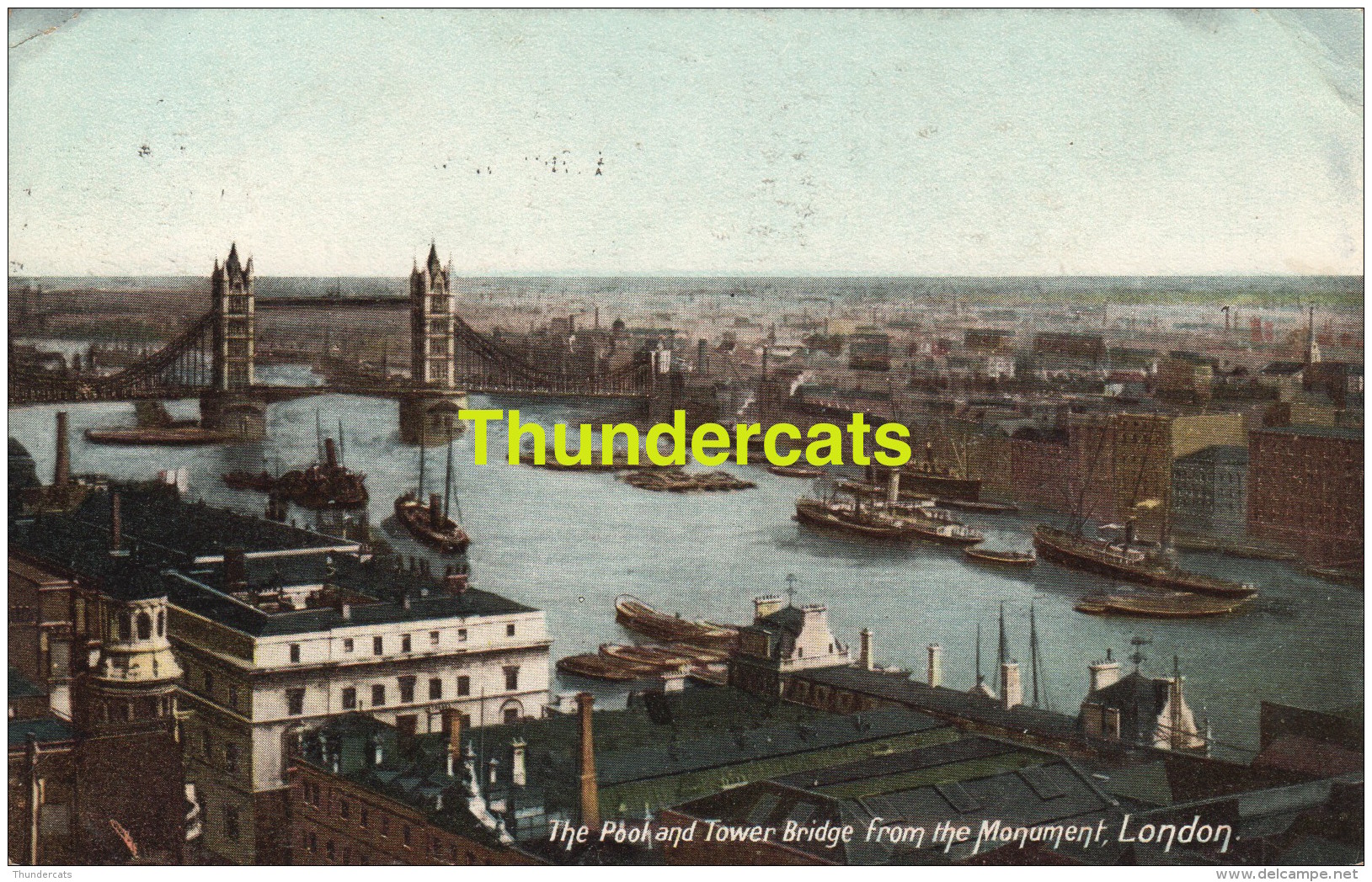 CPA  LONDON  THE POOL AND TOWER BRIDGE FROM THE MONUMENT - River Thames