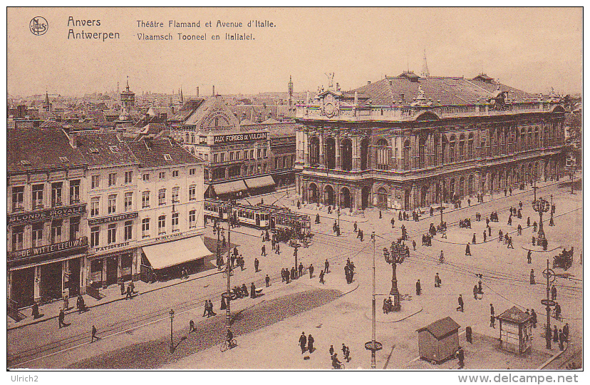 CPA Anvers - Théâtre Flamand Et Avenue D'Italie  (23586) - Antwerpen