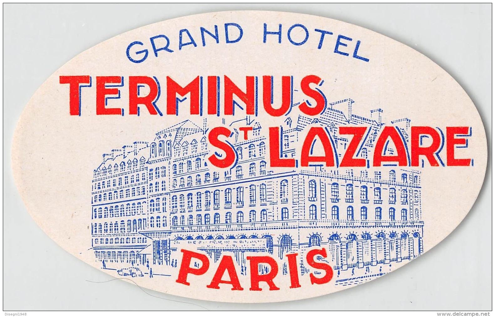 05815 "FRANCIA - PARIGI - GRAND HOTEL TERMINUS ST. LAZARE" ETICHETTA ORIGINALE - Etiquettes D'hotels