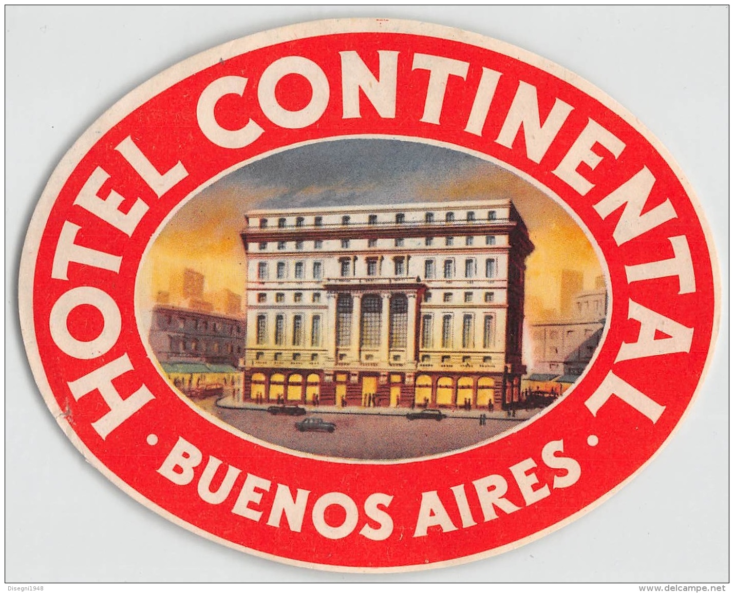 05818 "ARGENTINA - BUENOS AIRES - HOTEL CONTINENTAL" ETICHETTA ORIGINALE - Etiquettes D'hotels