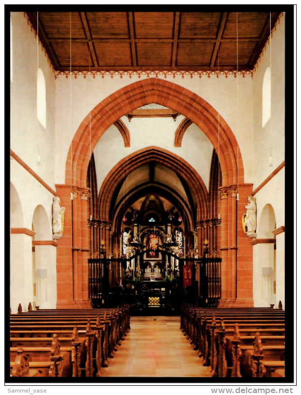 Seligenstadt  -  Einhard-Basilika  -  Innenbereich  -  Ansichtskarte Ca. 1990   (5883) - Hanau