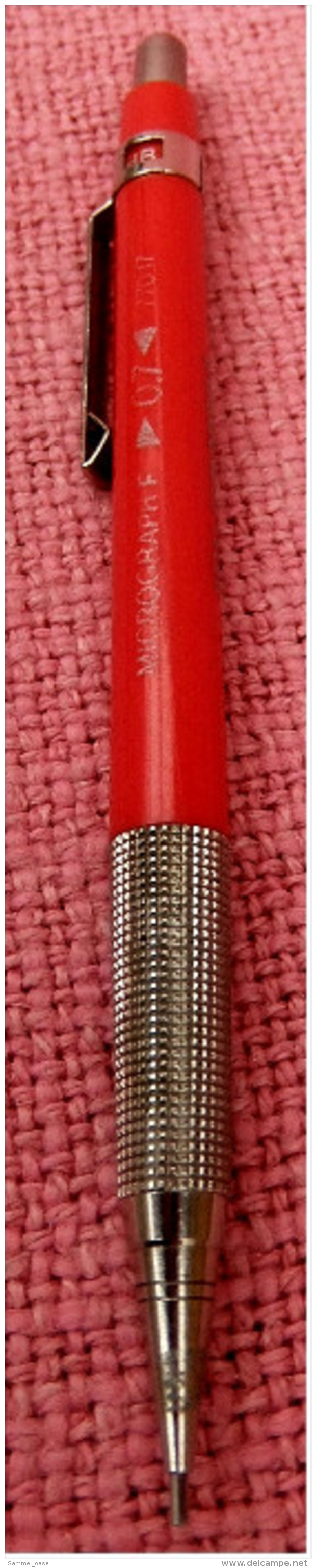 Seltener Staedtler Micrograph F 77017 Bleistift / Druckbleistift - Mechanical Pencil 0,7 Mm - Rot - Schreibgerät