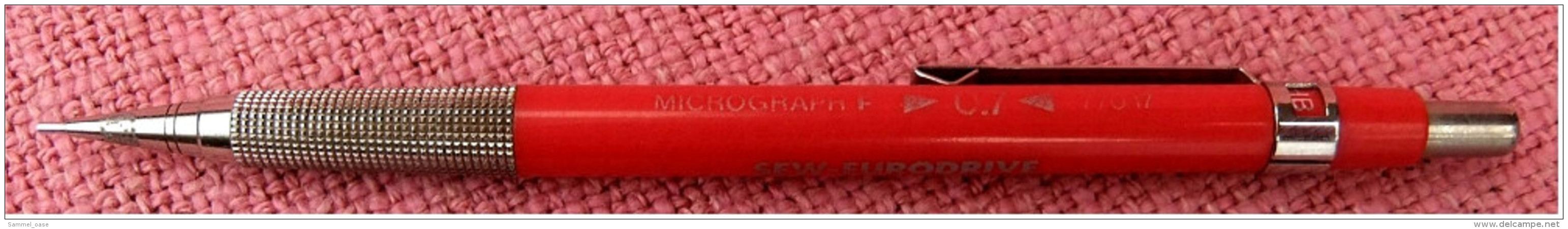 Seltener Staedtler Micrograph F 77017 Bleistift / Druckbleistift - Mechanical Pencil 0,7 Mm - Rot - Schreibgerät