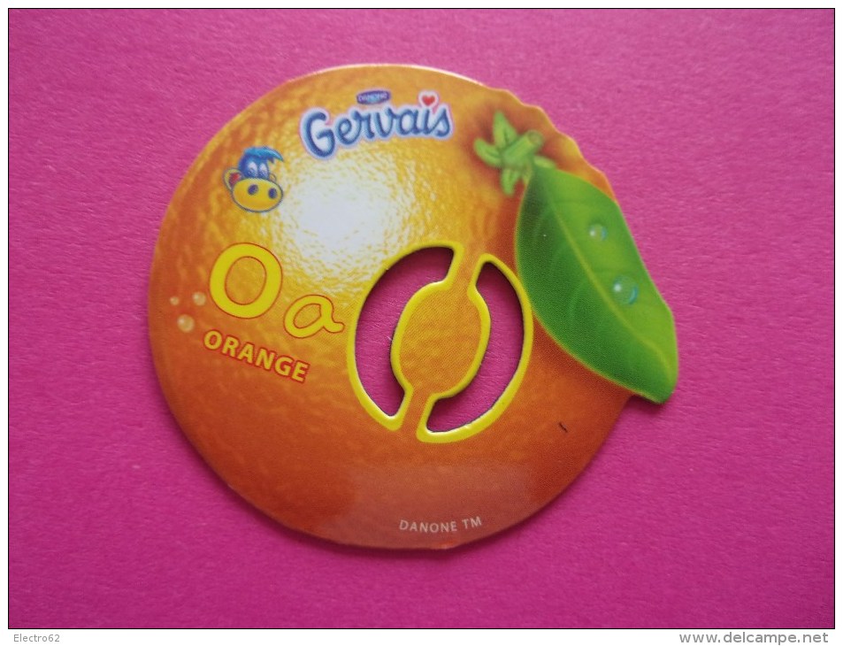 Magnet Danone  Gervais Orange Fruit Lettre O - Buchstaben Und Zahlen