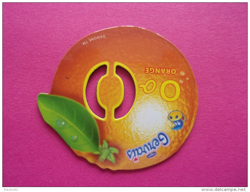 Magnet Danone  Gervais Orange Fruit Lettre O - Buchstaben Und Zahlen