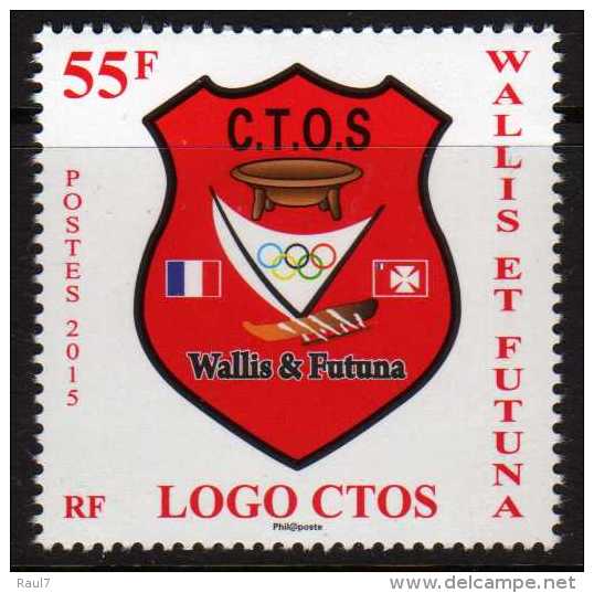 Wallis & Futuna 2015 - Drapeaux, Logo CTOS - 1 Val Neufs - Neufs