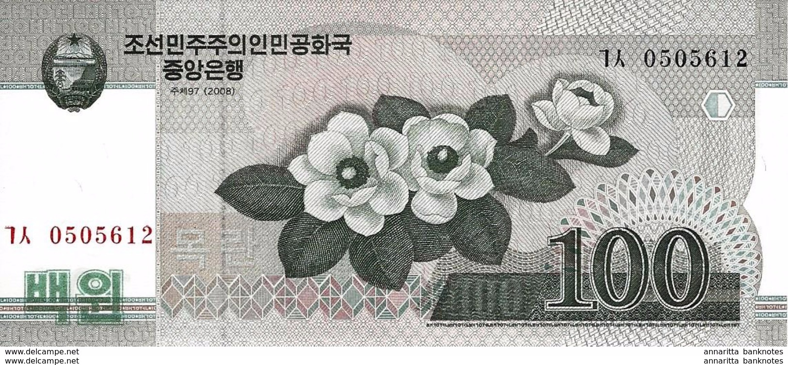 NORTH KOREA 100 WON 2008 (2009) P-61 UNC [KP342a ] - Korea (Nord-)