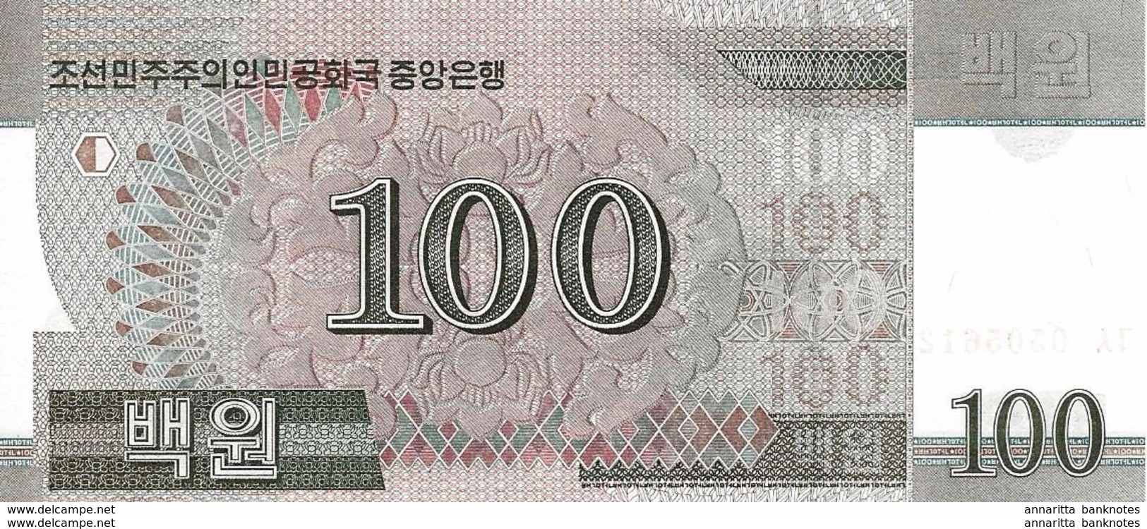 NORTH KOREA 100 WON 2008 (2009) P-61 UNC [KP342a ] - Korea (Nord-)