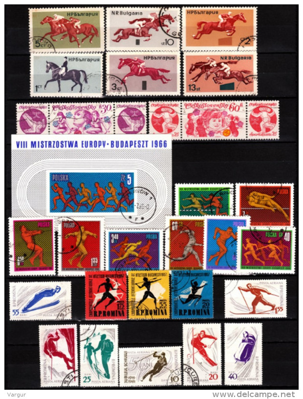 T468 EASTERN EUROPE 1950s-60s Sport Collection. 5 Complete Issues, Used - Altri & Non Classificati