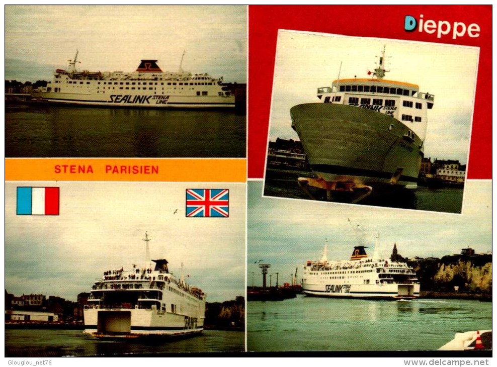 DIEPPE..LE FERRY STENA PARISIEN..4 VUES..CPM.. - Ferries