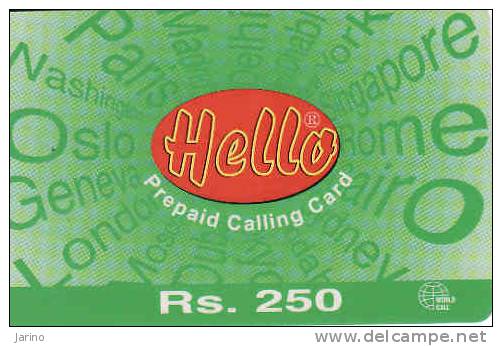 Pakistan, Hello Prepaid Card, 250 Rs - Pakistán