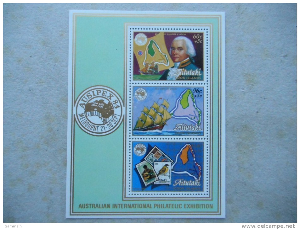 Y032 Cook - Inseln Aitutaki Block 50 Mnh AUSIPEX, Melbourne - Aitutaki