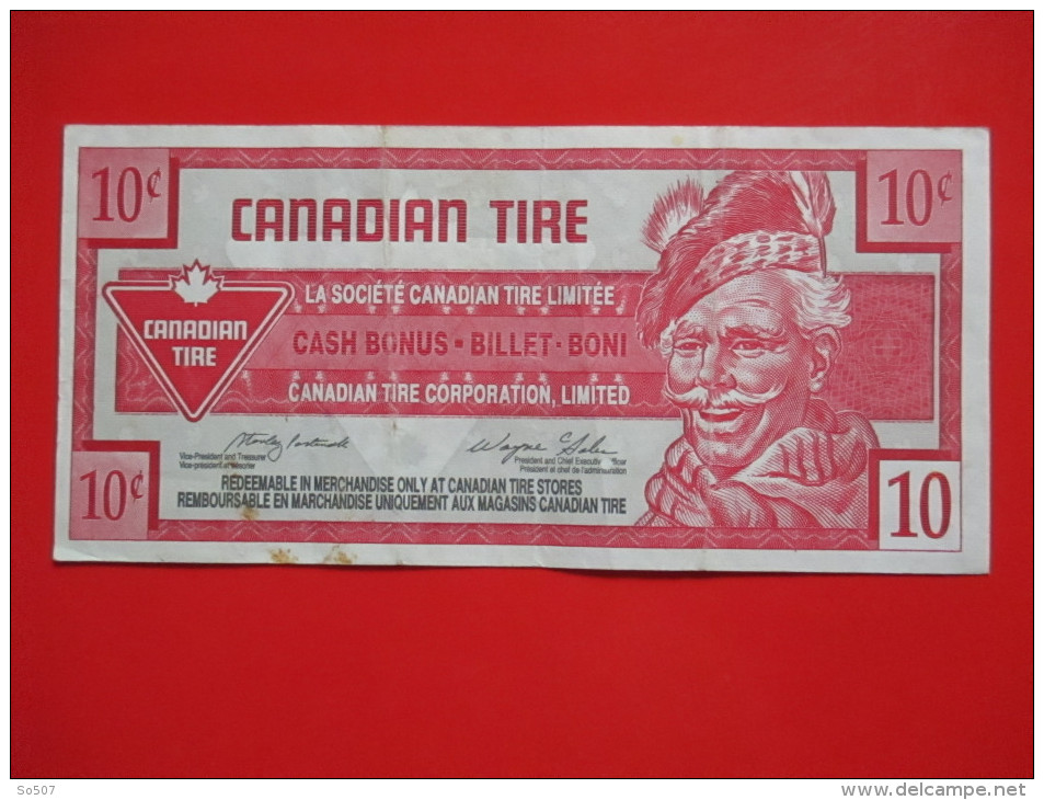 X1- Cash Bonus,Banknote, Billet-Boni,Canada, Canadian Tire-10 ¢  1996.-Circulated - Canada