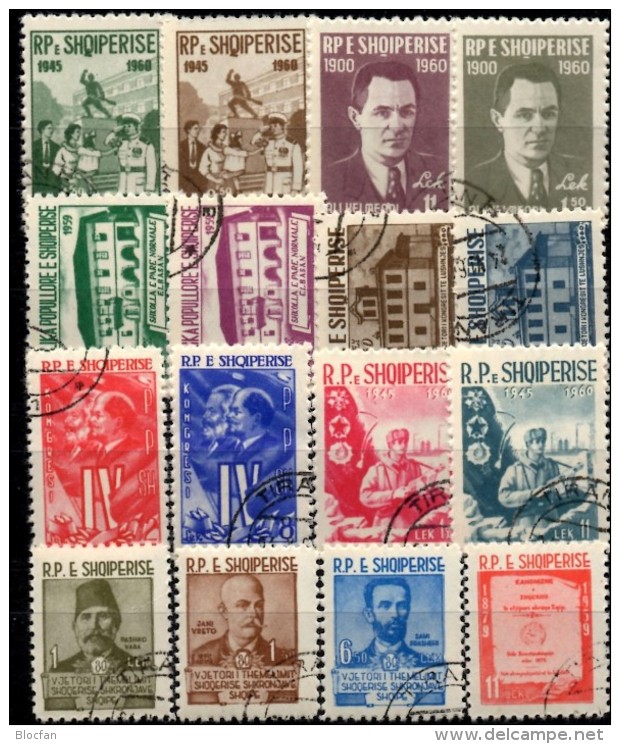 7 Sets 1960-1963 Albanien O 17€ Flagge Dokument Architektur Polizist Curie Schlacht Berg Polizei Topic Albania Shqiperia - Autres & Non Classés