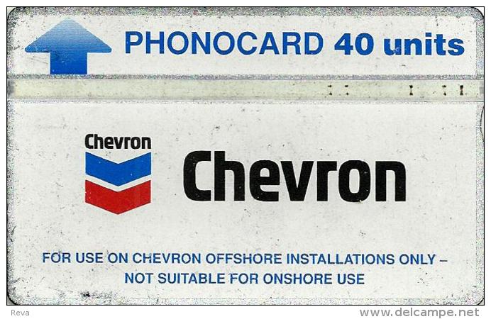 UNITED KINGDOM  40 U OIL PLATFORM CHEVRON PETROL LOGO L&G CODE: 308C READ DESCRIPTION !! - Piattaforme Petrolifere