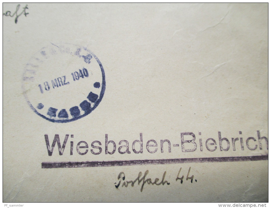 DR / Böhmen Und Mähren 1940 Prag Sonderstempel Erster Jahrestag Des Führerbesuchs. Zollfreie Korrespondenz. R-Brief - Briefe U. Dokumente