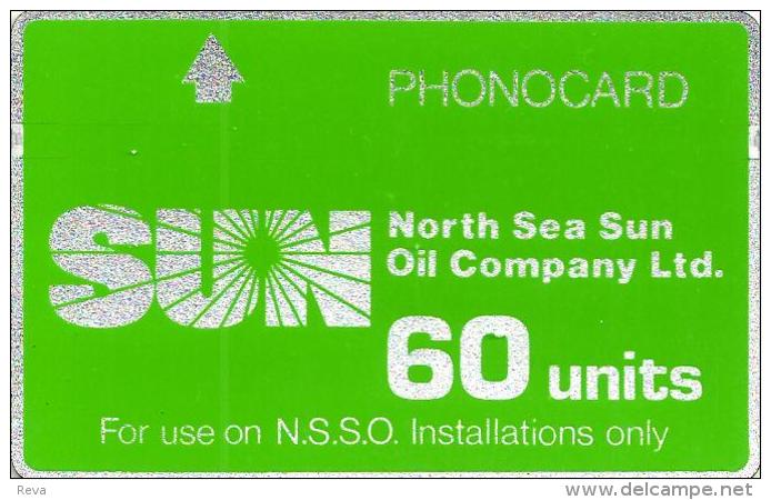 UNITED KINGDOM  60 U OIL PLATFORM NORTH SEA SUN PETROL LOGO L&G CODE: 712A READ DESCRIPTION !! - Piattaforme Petrolifere