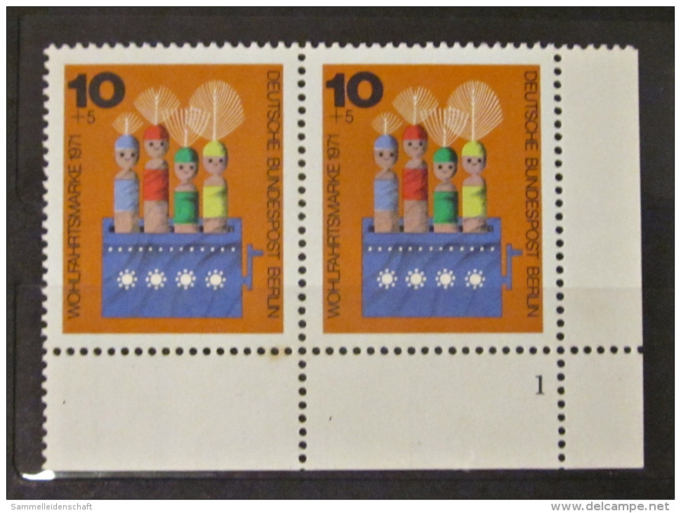 BRD Briefmarke 1971 Berlin Deutschland Paar Eckrand Postfrisch - Ungebraucht