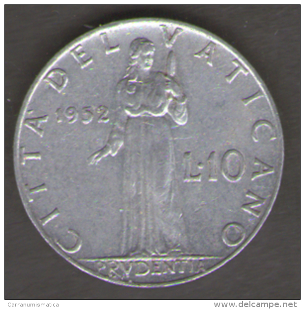 VATICANO 10 LIRE 1952 - Sao Tome And Principe