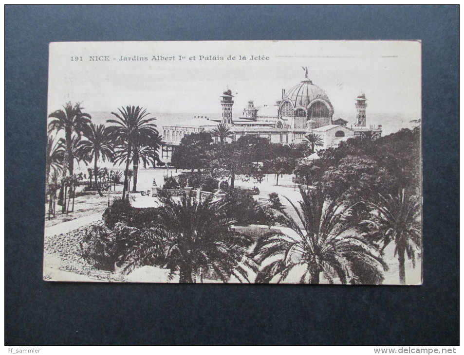 AK 1927 Nice / Nizza Jardins Albert 1er Et Palais De La Jetee. Alpes Maritimes - Parks, Gärten