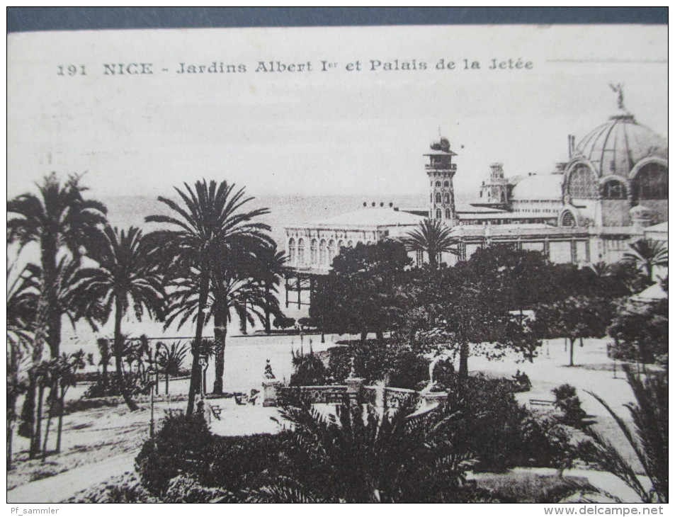AK 1927 Nice / Nizza Jardins Albert 1er Et Palais De La Jetee. Alpes Maritimes - Parchi E Giardini