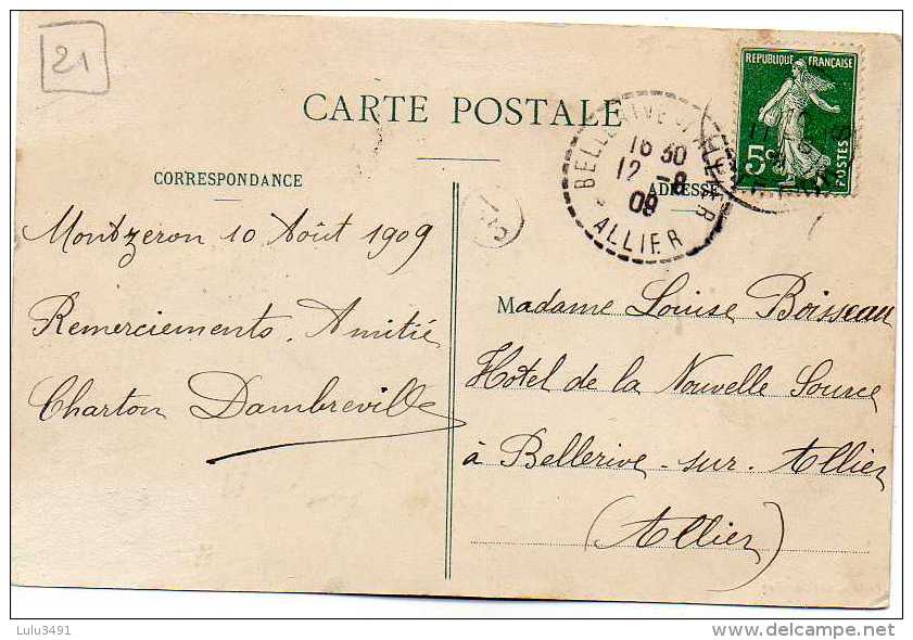 CPA - TOUTRY (21) - Aspect Du Bourg En 1909 - Other & Unclassified