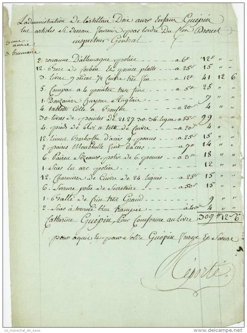 REVOLUTION &ndash; ARMEE DE L&rsquo;OUEST - ARSENAL D&rsquo;ANGERS &ndash; Trois Documents 1793 Et 1794 - Historical Documents